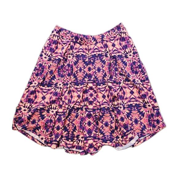 LuLaRoe Madison Skirt Plus Size 3XL Pink and Purple Tie Dye Pockets - Picture 1 of 8